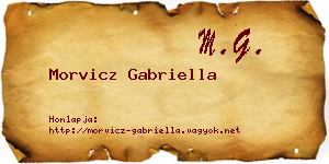 Morvicz Gabriella névjegykártya